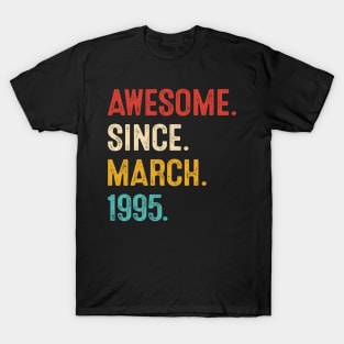 vintage march 1995 retro birthday T-Shirt